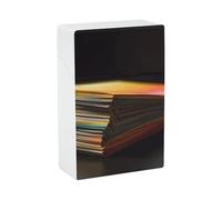 Porta sigarette portatile impermeabile, scatola per sigarette in plastica di dimensioni normali, porta sigarette tascabile con apertura a ribalta, per uomo e donna.