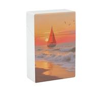 Porta sigarette - Sailing at The Seaside Scatola per sigarette in plastica rigida antiurto e impermeabile Porta sigarette Elegante porta accendino Regalo per uomo/donna