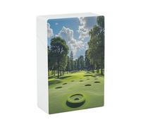 Porta sigarette - Scatola per sigarette da campo da golf, antiurto, impermeabile, in plastica rigida, elegante porta accendino, regalo per uomo/donna