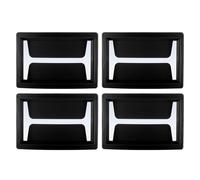 Porta skipass - Set di 4 pezzi in materiale ABS | Porta badge per occhiali da sci e clip ad accesso rapido, protezione anti-smarrimento per biglietti del resort, carta d'identità e carte di credito