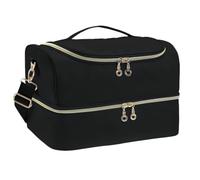 Porta Smalti Organizer Borsa Portaoggetti A Doppio Strato For Unghie, Contiene 45 Flaconi Valigetta Per Unghie(Black)
