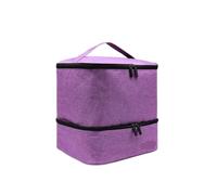 Porta Smalti Organizer Borsa Portaoggetti Portatile Da Viaggio For Smalto, Contiene Lampada For Unghie E 30 Flaconi Valigetta Per Unghie(Purple)