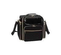 Porta Smalti Organizer Cassetta degli attrezzi for unghie multi-distanziatore Borse portaoggetti for smalto for unghie Scatola portaoggetti for bottiglia di smalto di grande capacità(Black)