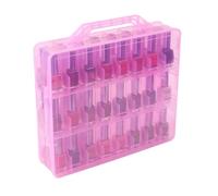 Porta Smalti Organizer Porta Smalto Universale For Unghie, Custodia For 48 Flaconi Di In Gel Valigetta Per Unghie(Pink)