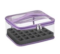 Porta Smalti Organizer Scatola Porta Smalto For Unghie, Borsa Da Viaggio For Manicure E Accessori Valigetta Per Unghie(Purple)