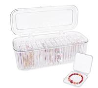 Porta Smalti | Scatola Per Braccialetti In Acrilico - Set 15 Pezzi Portagioie Acrilico Trasparente per Orecchini Cristalli Perline Trucco Viaggio