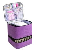 Porta Smalti,Valigetta Per Unghie Borsa portatile for smalto a doppio strato, ad alta capacità, nail art, può contenere fino 30 flaconi(PURPLE)