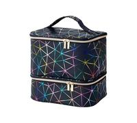 Porta Smalti,Valigetta Per Unghie Organizer for smalto e lampada unghie in pelle, organizer kit che contiene oltre 30 flaconi una, custodia il trasporto dello(Black)