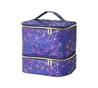 Porta Smalti,Valigetta Per Unghie Organizer for smalto e lampada unghie in pelle, organizer kit che contiene oltre 30 flaconi una, custodia il trasporto dello(Purple)