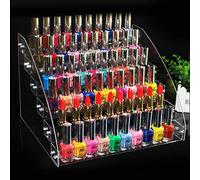 Porta smalto trasparente multifunzionale a 6 livelli, espositore acrilico per smalto e cosmetici con portabottiglie olio essenziale