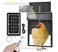 Porta solare per pollaio, porta automatica per polli ad energia solare e ricarica USB, porta automatica per polli 4 modalità con timer e senso della luce Solar Chicken Door