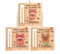 Porta Soldi Natalizi Per Bambini,3 Pezzi Decorazioni In Legno | Distributore Di Denaro | Per I Bambini L Albero Di Natale Il Denaro La Vacanza E Il Compleanno