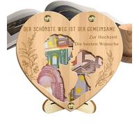 Porta Soldi Per Matrimonio | Decorazione Per Matrimonio In Legno A Forma Di Cuore | Eleganti Buste Per Contanti Per Gli Sposi | Salvadanaio In Legno Per La Sposa E Lo Sposo | Presentazione Di Regali D