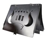 Porta spartiti con 5 finestre trasparenti, design in plastica leggera per una facile visibilità, si adatta alla maggior parte delle lire e degli strumenti, ideale per sfilate e spettacoli, (nero)