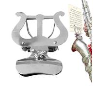 Porta spartiti per trombone, supporto per lira da marcia, supporto per lira, supporto per trombone, supporto antiscivolo per trombone, clip musicale regolabile per trombone, meccanismo di blocco