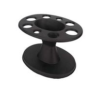 Porta Spazzola per Capelli in Plastica Porta Spazzola per Capelli Rotondo Porta Pettine con Espositore in Plastica Porta Pennelli per Capelli Accessori per Mensola(Nero)