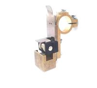 Porta spazzole di Carbone a Forma di V Supporto for Spazzola di Carbone for Motore di Centrale elettrica da 25x32 mm, Foro Dritto, portaspazzole di Carbone in Rame con Molla(Orange)