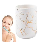 Porta spazzolini da denti in marmo naturale - Porta spazzolini da denti in marmo, Organizzatore di tazze da bagno | Porta spazzolini da denti con design in marmo, Organizzatore