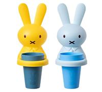 Porta Spazzolino Bambini, 2 Pezzi Porta Spazzolini a Forma di Animale con Ventosa, Bicchiere Portaspazzolini, per il Bagno e la Cucina