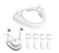 Porta Spazzolino Elettrico Antipolvere Testine- Base Supporto Porta Testine Supporto per Spazzolino Elettrico con 4 Custodie Antipolvere per Testine Oral-B