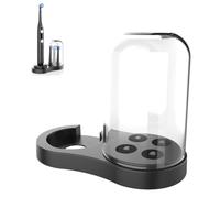 Porta Spazzolino Elettrico Universale Compatibile Con I Modelli Oral B D12 Io2 356789 Multifunzionale Con Contenitore Per Collutorio Antipolvere (nero)