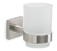 Porta spazzolino parete Gedy FJ10 38 FUJI Argento Spazzolato
