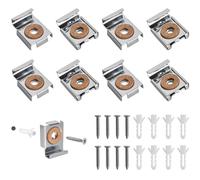 Porta Specchietto da 8 Pezzi Portaspecchi da Parete per Specchi Pesanti con Tasselli e Viti per Vetri a Specchio Pesanti per Specchi da Bagno e da Camera