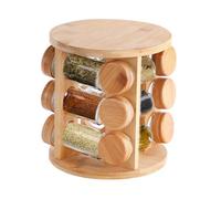 Porta Spezie Girevole,Organizzatore Cucina Legno Barattoli Zucchero,Conservazione Barattoli Sale E Pepe Per Dispensa | Ideale per Chef Genitori Indaffarati Principianti