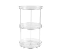 Porta spezie, organizer girevole trasparente a 2 livelli Lazy Susan, porta spezie rotanti for armadietti, dispensa, bancone della cucina, tavolo da pranzo, credenza, mobiletto del bagno(L)