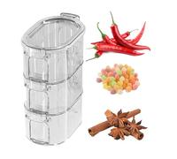Porta Spezie - Organizzatore Di Conservazione Trasparente Riutilizzabile, Contenitori Per Sale E Pepe, Funzionalità Per Viaggio Picnic Tavolo Cottura Cucina All'aperto Campeggio Ristorante Bar