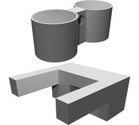 Porta Spezie per Armadio Farmacia - Barattoli 40mm - Asta 25mm