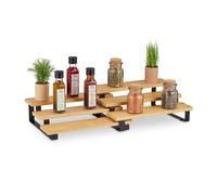 Porta spezie Portaspezie in bambù Organizer da cucina Espositore per condimenti