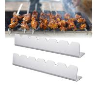 Porta spiedini Kabob, Porta spiedini lunghi per barbecue per spiedini rotondi