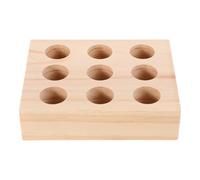 Porta Spilli per Insetti Base in Legno a 9 Fori | Supporto da Banco Compatto, Superficie Stabile, Pulizia Semplice, per Collezionisti e Entomologi