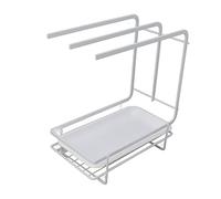 Porta Spugna con Vaschetta di Scarico Stendino Portatile Per Strofinacci Supporto Multifunzione a Fondo Cavo Ad Asciugatura Rapida Per La Cucina Domestica(Bianco)