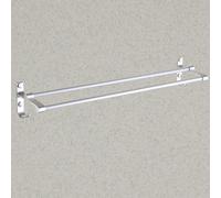 Porta spugna da bagno in lega di alluminio con doppio portasciugamani da parete