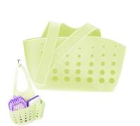 Porta spugna per lavello da cucina, organizer per lavello, porta spugna, gancio per strofinacci con cinturino regolabile, ripiano in silicone, organizer per rubinetti, cestino con fori di scarico