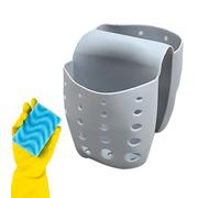 "Porta spugna per lavello - Organizer per spugna con fori di drenaggio, cestino per scarico in silicone antiscivolo | Portasapone, scolapiatti per spugne, scrub, adatto per doppi lavelli, Grigio, se