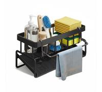 Porta Spugne e Detersivi in Acciaio Resistente con Scolo Integrato