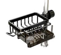 Porta spugne per rubinetto da cucina | Organizer di scarico per lavello da cucina | Cestino di scarico dell'acqua multifunzione per la pulizia