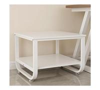 Porta Stampante Supporto Da Tavolo Per Stampante, Per Doppio, Ripiani Di Stoccaggio Per Carichi Pesanti Rack Per Per Fotocopiatrice Per Laser Organizer Scrivania Ufficio(White,60*60*60cm)