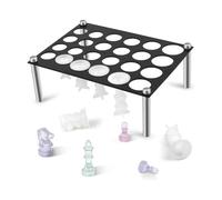 Porta Stampo in Silicone per Pezzi degli Scacchi - Arte in Resina Epossidica | Supporto Metallico A 24 Fori per Stampi Pezzi Scacchi - per Adulti Studenti Casa Studio