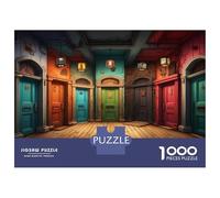 Porta strana Rompicapo 1000 Pezzi In Porte colorate cartone Riciclato, Un Puzzle Per Impossibile Difficile Arduo Stimolante, Ideale Per Decorazione Casa Design, Regali Per Le Donne, Regali P