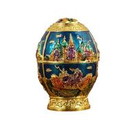 Porta stuzzicadenti automatico pop up in stile europeo, castello elettrolitico, a forma di uovo, dispenser per stuzzicadenti per soggiorno, sala da pranzo, sala da tè, camera da letto, 10,5 x 5,5 x