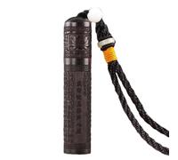 Porta stuzzicadenti - Dispenser artigianale per stuzzicadenti in ebano | Contenitore da viaggio portatile per aghi, pillole, perline, tamponi di cotone e plettri per orecchie, elegante in