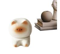 Porta Stuzzicadenti | Dispenser Portastuzzicadenti Gatto Siamese - Scatola Ceramica Decorazione Carina per Igiene e Cucina