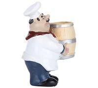 Porta stuzzicadenti per statua da cuoco, 4,1 x 3 x 2,6 pollici decorazione da tavolo Figura da cuoco, decorazione per ristoranti statuetta nordica da cucina naturale bistrot casa per panca