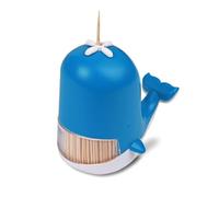 Porta stuzzicadenti - Simpatico dispenser per stuzzicadenti a forma di balena, divertente e decorativo, in plastica, per un facile accesso durante i pasti o le riunioni
