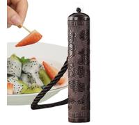 Porta stuzzicadenti tascabile, in legno, portatile | Dispenser decorativo per pillole e tamponi di cotone, da viaggio, fatto a mano, da portare con sé e stuzzicadenti