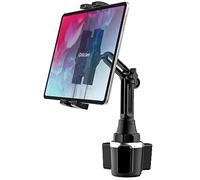 Porta Tablet Auto Portabicchieri, Oilacn Supporto Tablet Portabicchiere Macchina con Braccio Regolabile [Super Stabile] per iPad Pro 12.9 Air Mini, Galaxy, iPhone, Cellulare e Tablet da 4-13"
